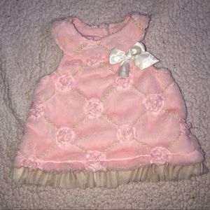 Pink Faux Fur Dress